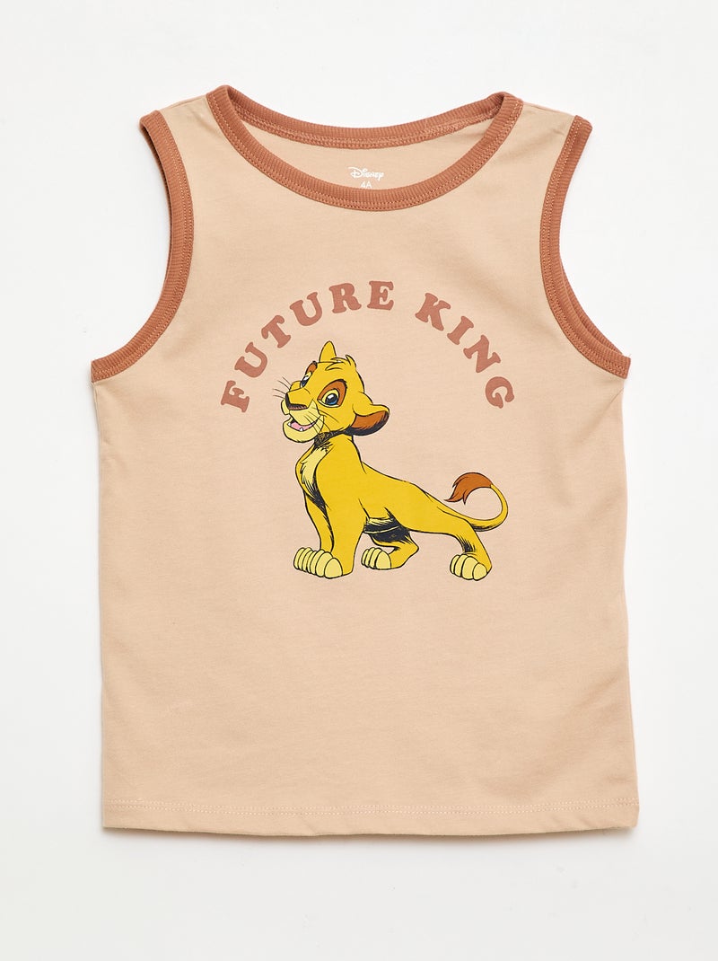 Pyjama 'Disney' 'De Leeuwenkoning' T-shirt + short - 2-delig Biege - Kiabi