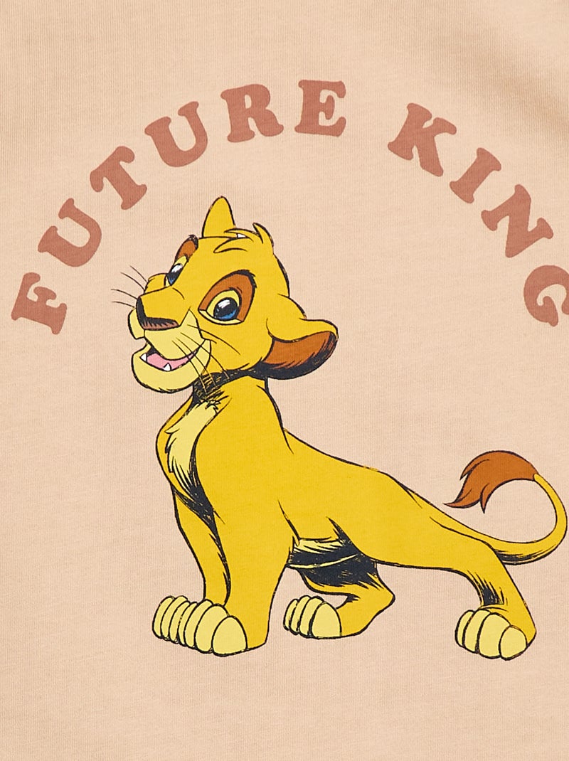 Pyjama 'Disney' 'De Leeuwenkoning' T-shirt + short - 2-delig Biege - Kiabi