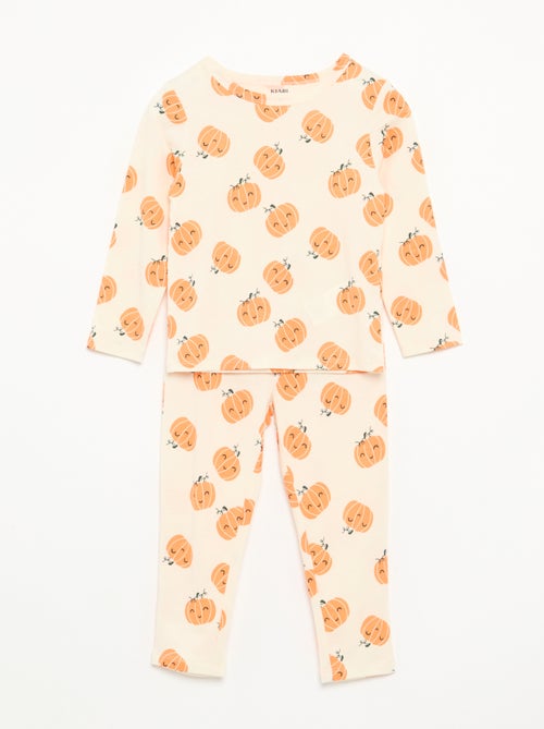 Pyjama 'Halloween' 2-delig - T-shirt met lange mouwen + broek - Kiabi