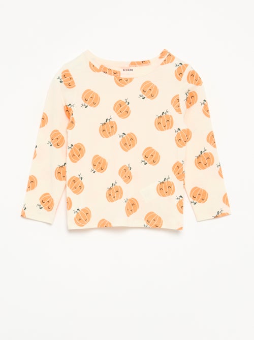 Pyjama 'Halloween' 2-delig - T-shirt met lange mouwen + broek - Kiabi