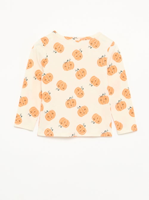 Pyjama 'Halloween' 2-delig - T-shirt met lange mouwen + broek - Kiabi