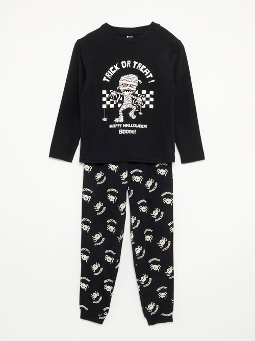 Pyjama 'Halloween' 2-delig - T-shirt met lange mouwen + broek - Kiabi Pyjama 'Halloween' 2-delig - T-shirt met lange mouwen + broek - Kiabi