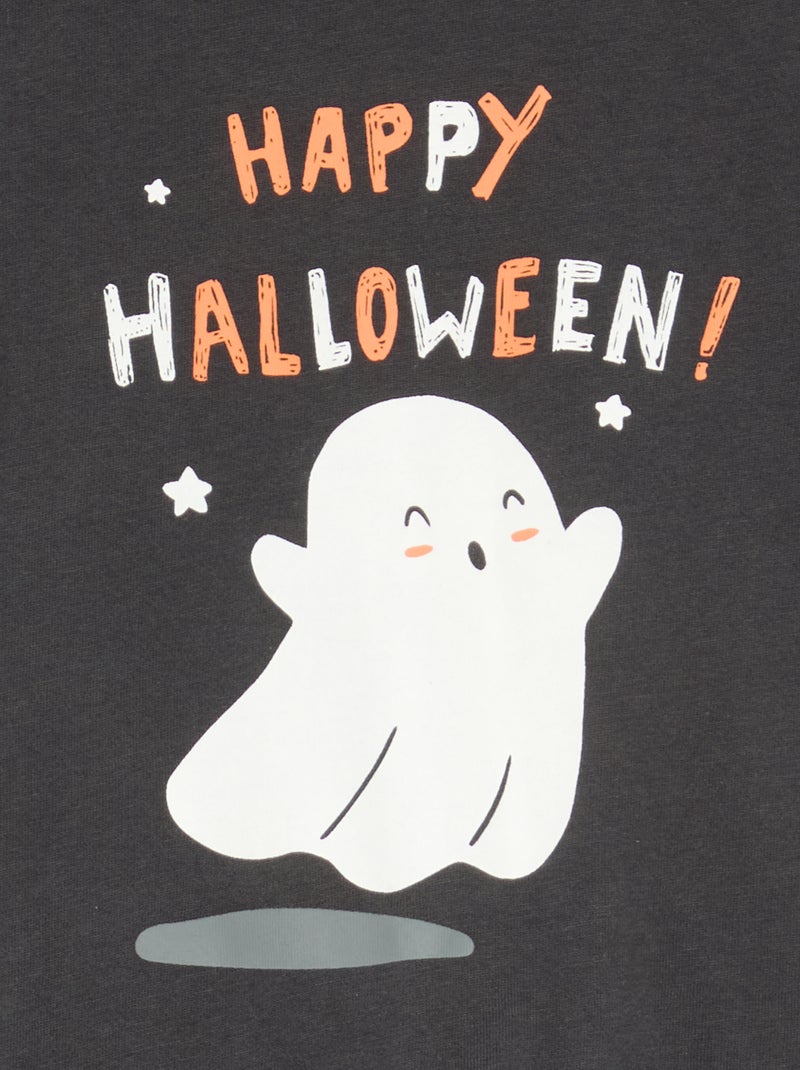 Pyjama 'Halloween' 2-delig - T-shirt met lange mouwen + broek Zwart - Kiabi