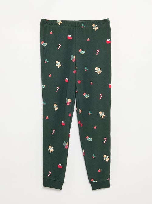 Pyjama 'Kerst' 2-delig - T-shirt met lange mouwen + broek - Kiabi