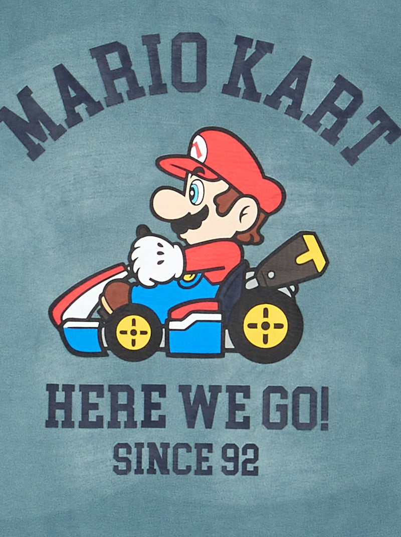Pyjama 'Mario Kart' 2-delig - T-shirt met lange mouwen + broek Blauw - Kiabi