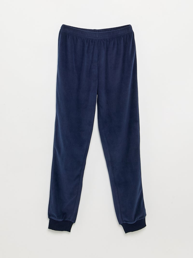 Pyjama 'Mario Kart' 2-delig - T-shirt met lange mouwen + broek Blauw - Kiabi
