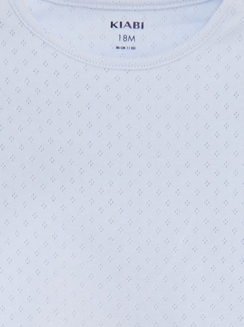 Pyjama met fijn ajourmotiefje - T-shirt + short - 2-delig - Kiabi