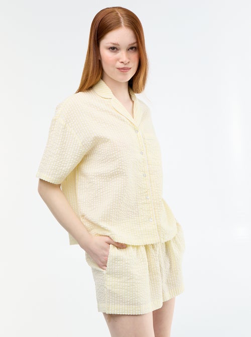 Pyjama met gestreepte short - 2-delig - Kiabi