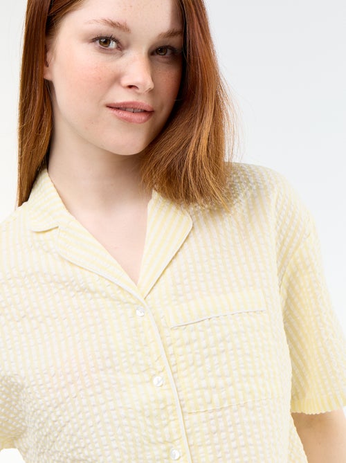 Pyjama met gestreepte short - 2-delig - Kiabi