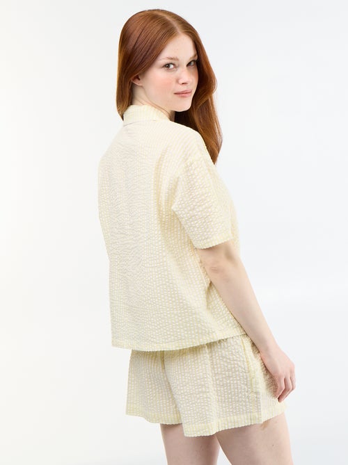 Pyjama met gestreepte short - 2-delig - Kiabi