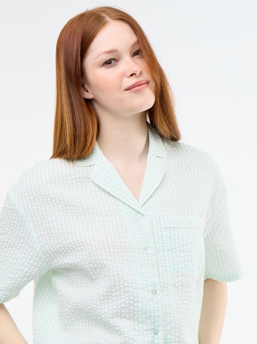 Pyjama met gestreepte short - 2-delig - Kiabi