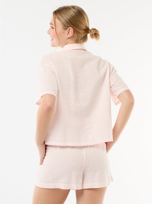 Pyjama met gestreepte short - 2-delig - Kiabi