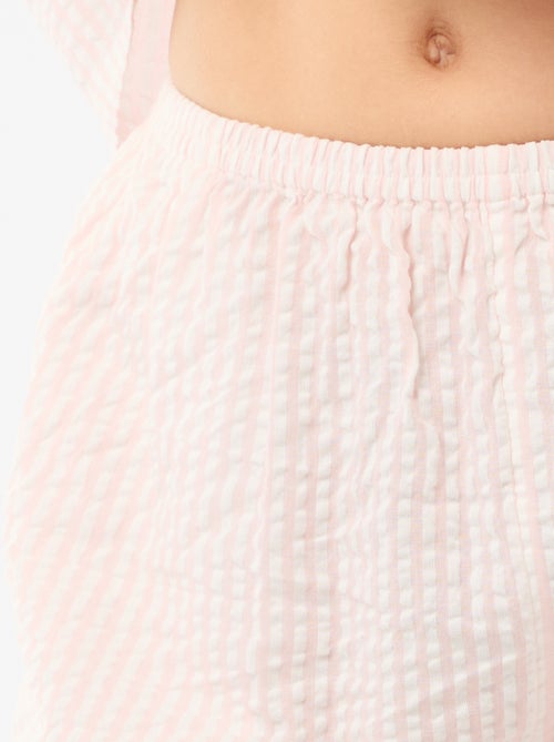Pyjama met gestreepte short - 2-delig - Kiabi