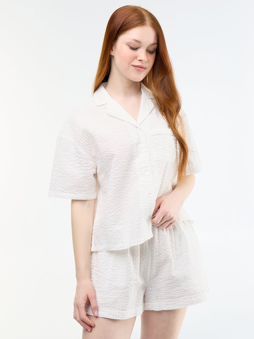 Pyjama met gestreepte short - 2-delig - Kiabi