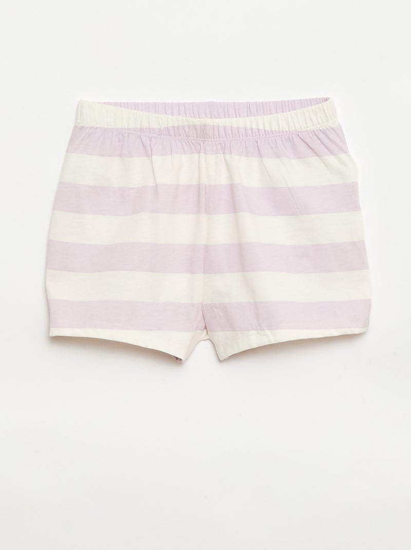 Pyjama met korte broek en T-shirt 'Disney' Paars - Kiabi