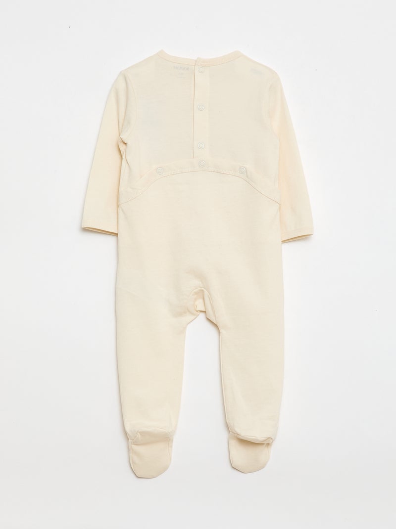 Pyjama met lange mouwen Biege - Kiabi