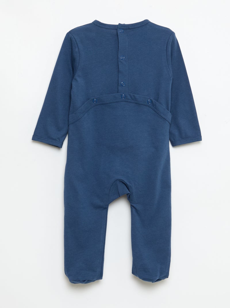 Pyjama met lange mouwen Blauw - Kiabi