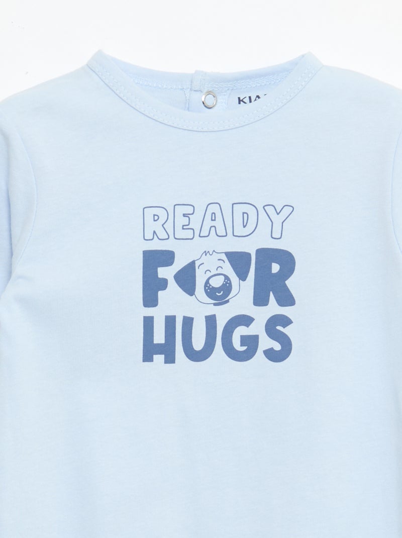 Pyjama met lange mouwen Blauw - Kiabi