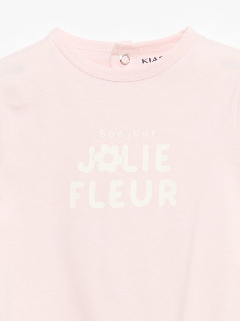 Pyjama met lange mouwen Rose - Kiabi