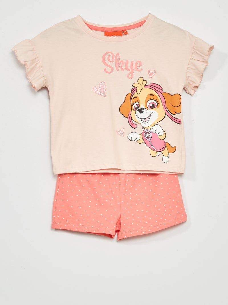 Pyjama met 'PAW Patrol'-print - 2-delig roze - Kiabi