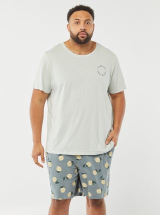 Pyjama met print - Short + T-shirt - 2-delig