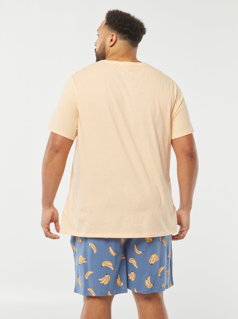 Pyjama met print - Short + T-shirt - 2-delig ORANJE - Kiabi