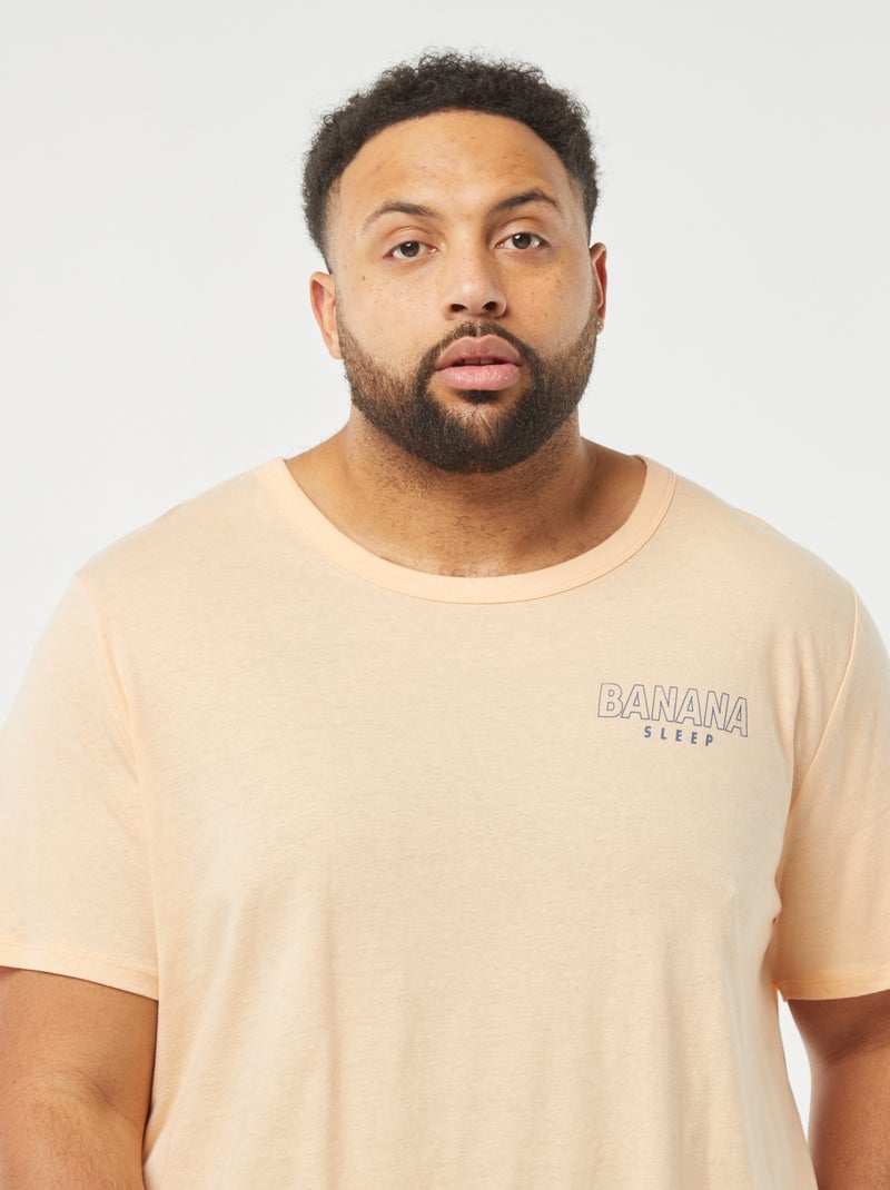 Pyjama met print - Short + T-shirt - 2-delig ORANJE - Kiabi