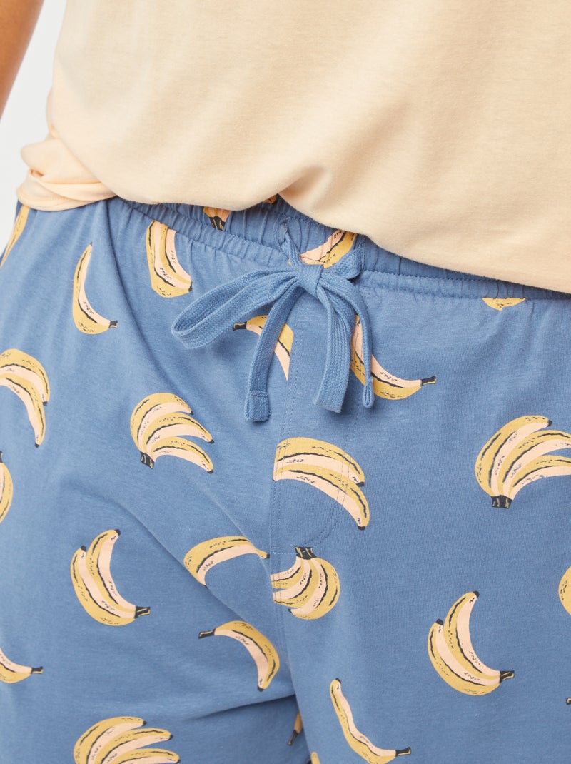 Pyjama met print - Short + T-shirt - 2-delig ORANJE - Kiabi