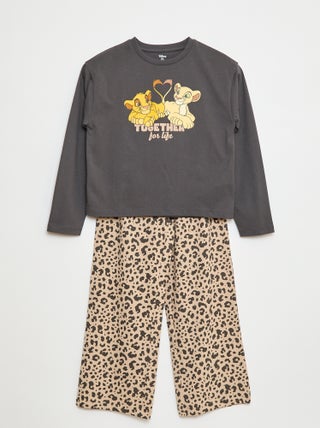 Pyjama met print 'De Leeuwenkoning' - 2-delig