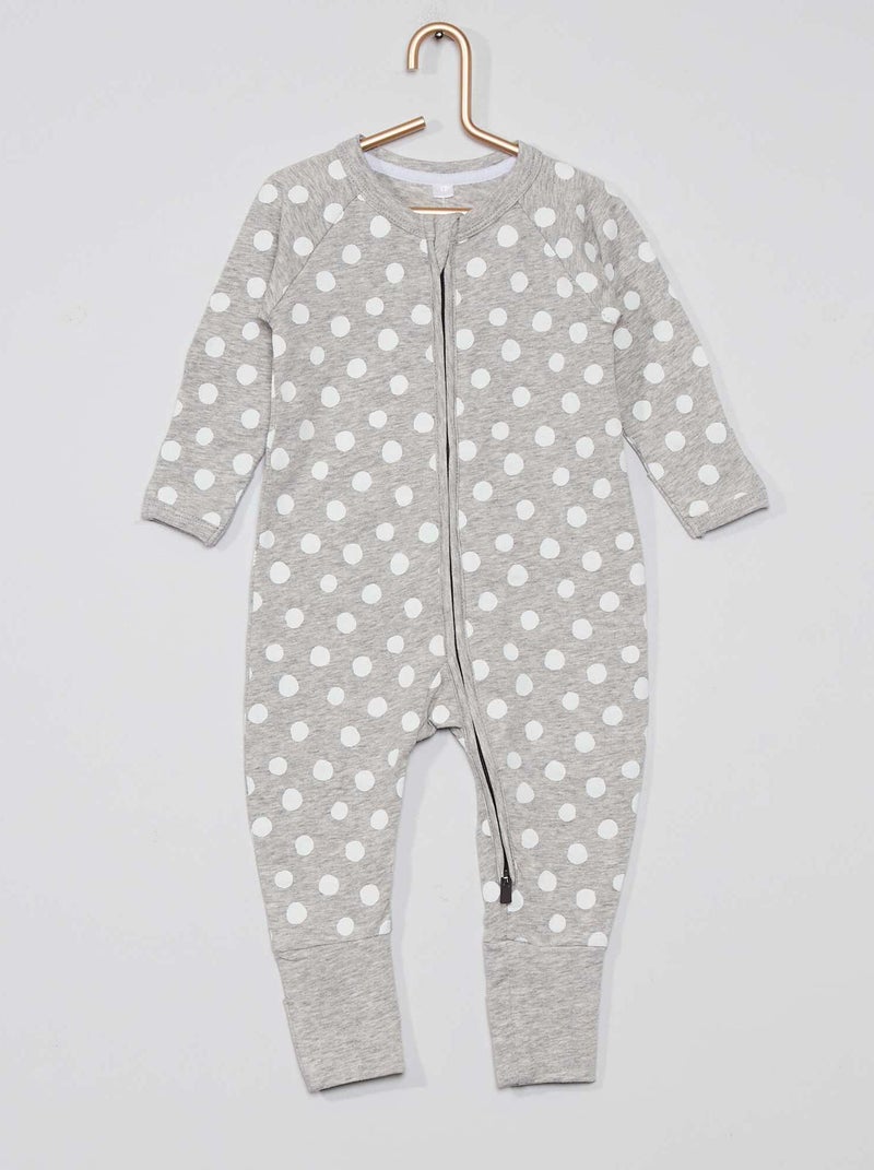 Pyjama met rits DIM Baby GRIJS - Kiabi