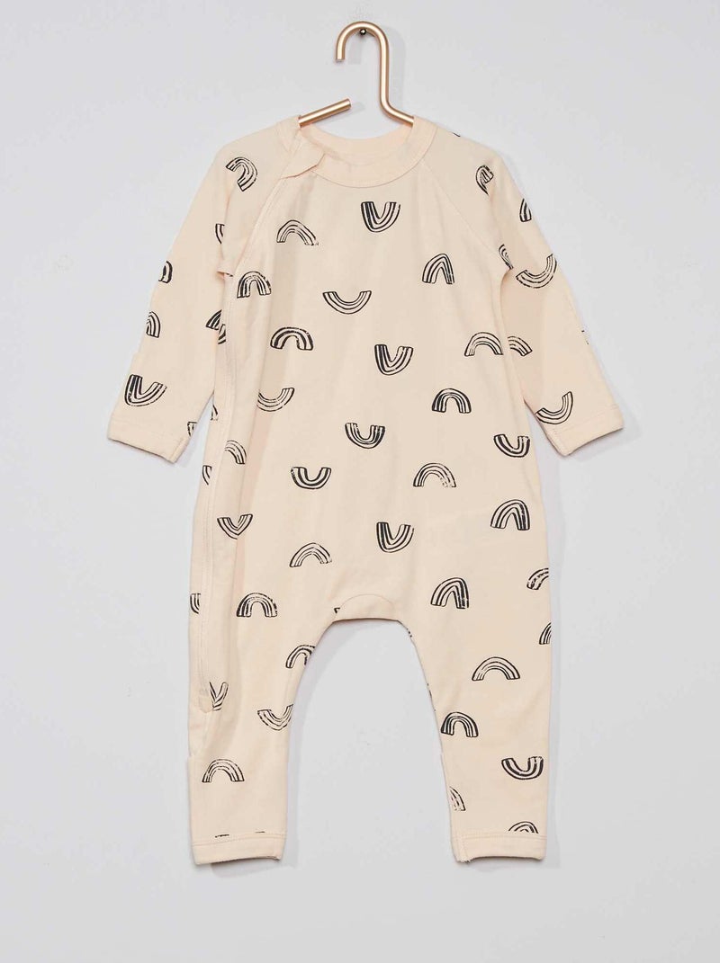 Pyjama met rits 'DIM' Beige - Kiabi