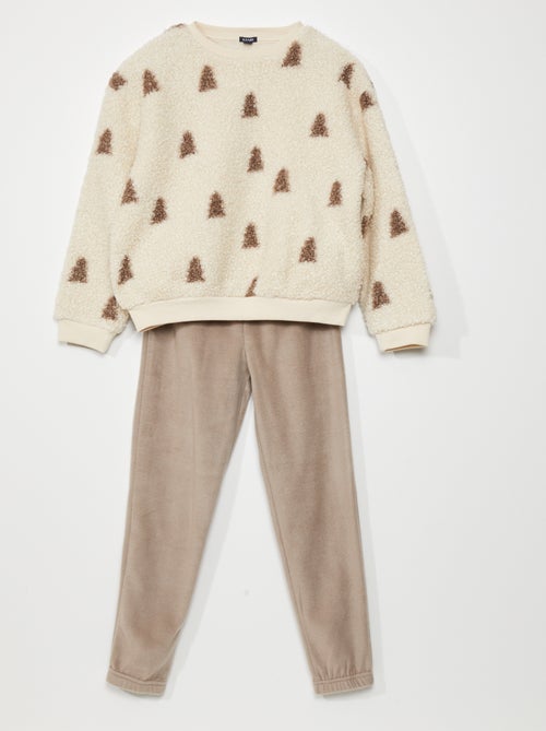 Pyjama met sweater + broek - 2-delig - Kiabi