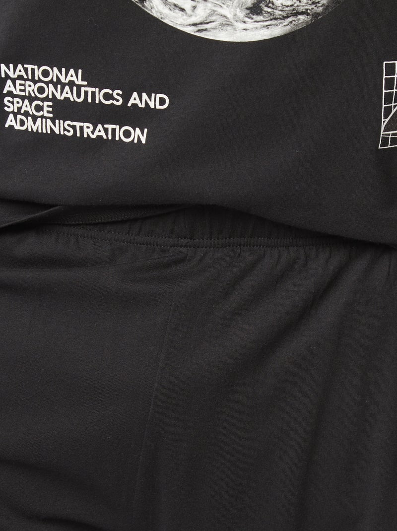 Pyjama met T-shirt + short - 2-delig ZWART - Kiabi