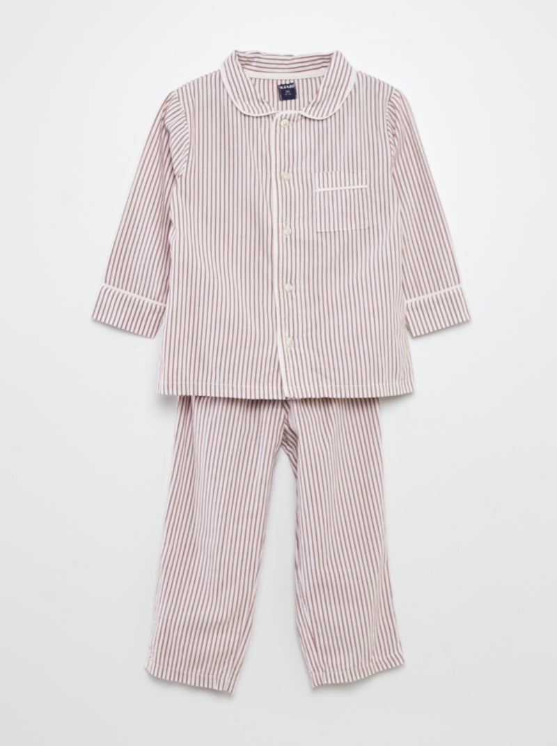 Pyjama met vichyruitje 2-delig ROOD - Kiabi