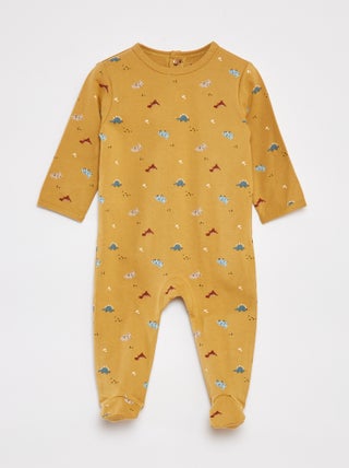 Pyjama met voetjes en motiefje