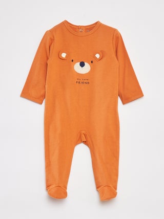 Pyjama met voetjes en motiefje