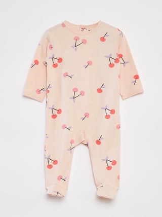 Pyjama met voetjes en motiefje