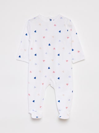 Pyjama met voetjes en motiefje