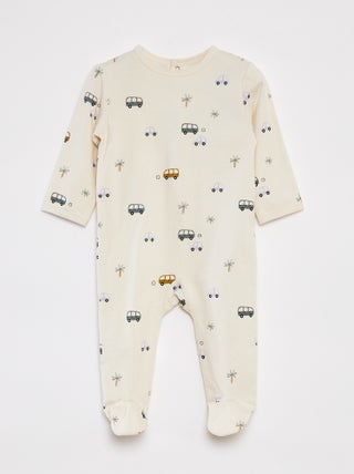 Pyjama met voetjes en motiefje