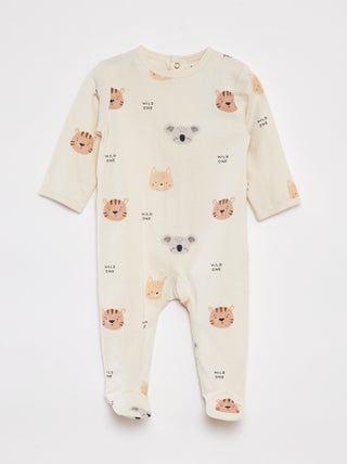 Pyjama met voetjes en motiefje