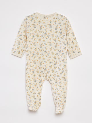 Pyjama met voetjes en motiefje