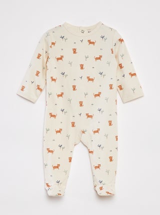 Pyjama met voetjes en motiefje