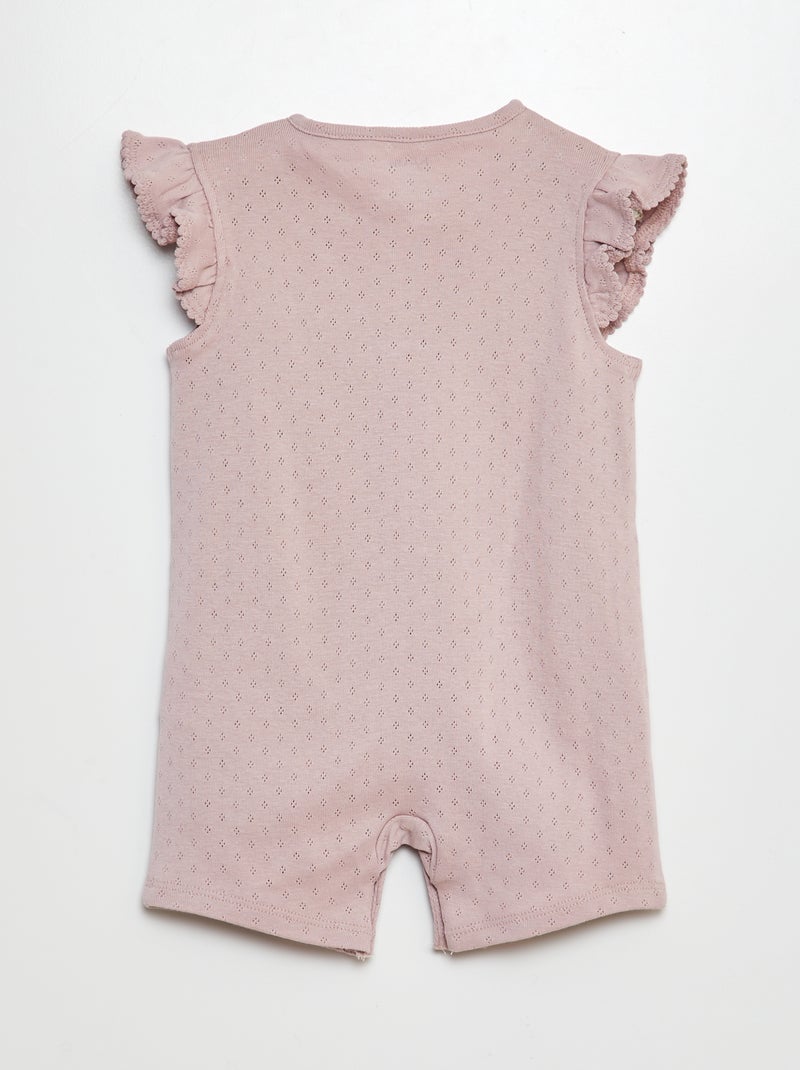 Pyjama slaappakje met fijn ajourmotiefje PAARS - Kiabi