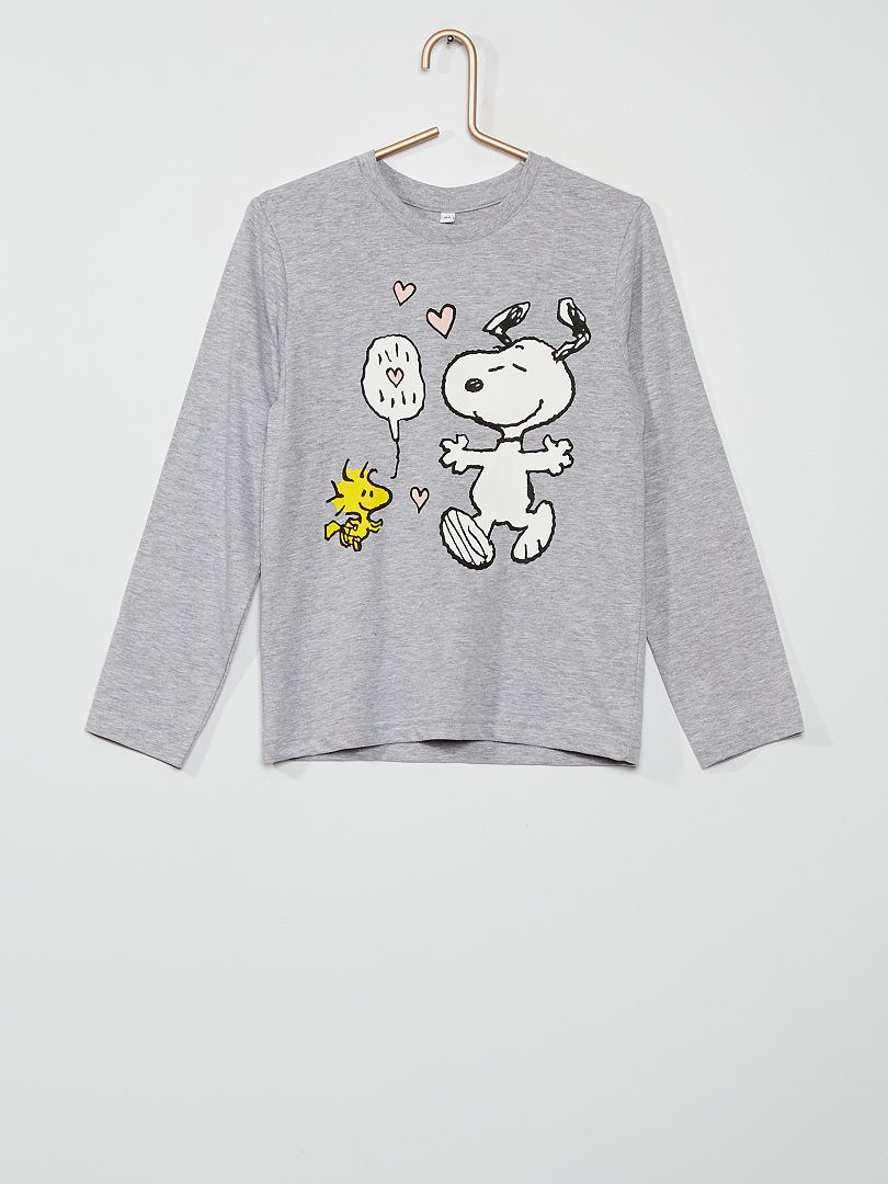 Pyjama 'Snoopy' grijs gemêleerd - Kiabi