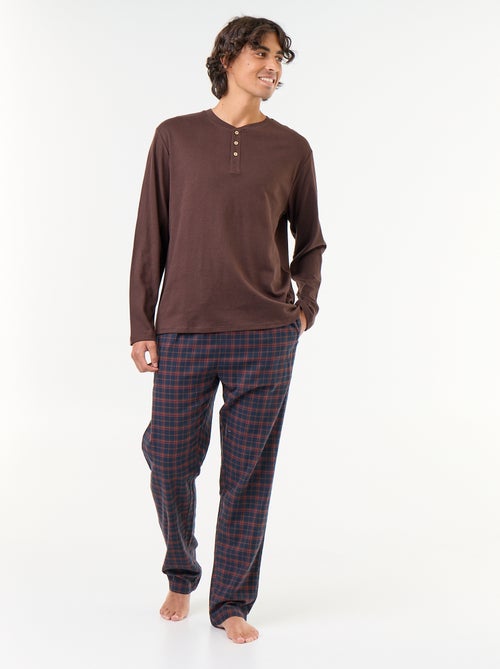 Pyjama T-shirt + flanellen broek - 2-delig - Kiabi