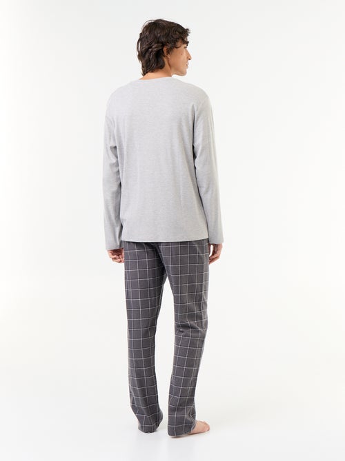 Pyjama T-shirt + flanellen broek - 2-delig - Kiabi