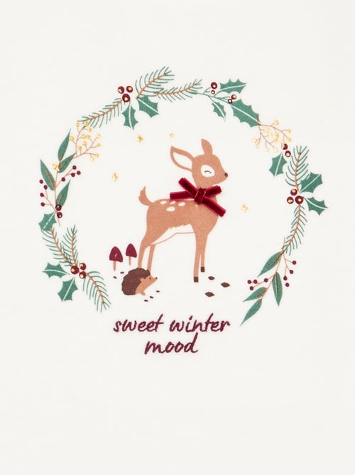 Pyjama van bedrukt velours - Kiabi