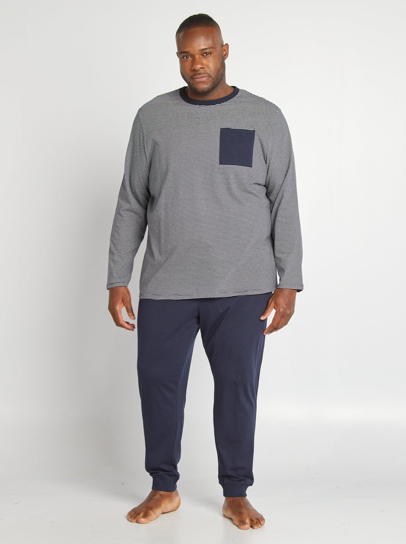 Pyjama van jersey - 2-delig BLAUW - Kiabi