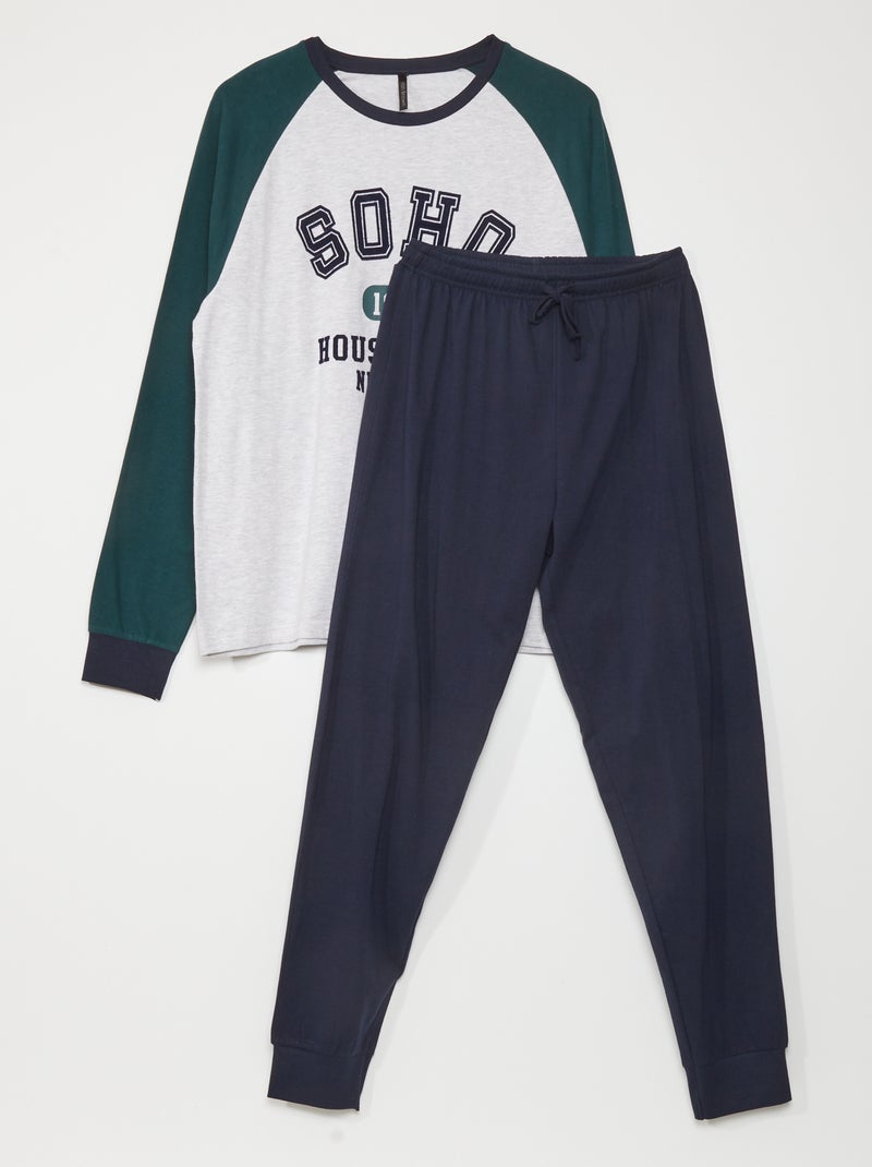Pyjama van jersey - 2-delig GROEN - Kiabi