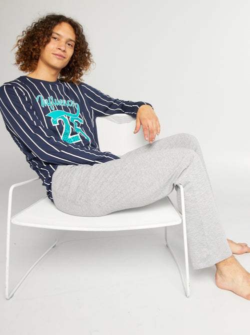 Pyjama van jersey in sportieve stijl - 2-delig - Kiabi